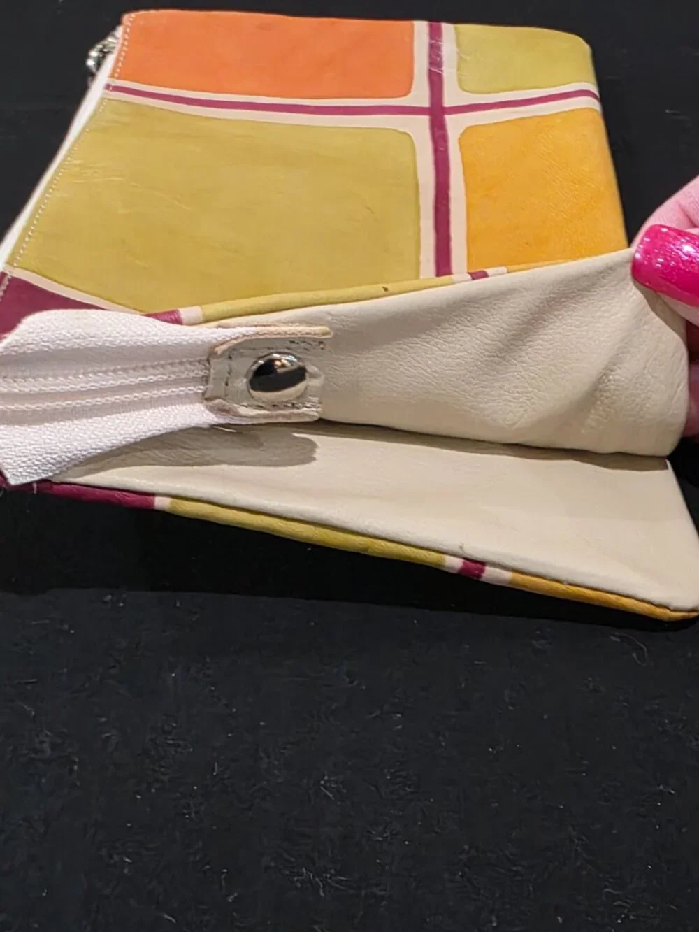 Hand-Painted Italian Leather Sachet Pouch ASTORE Acquerello Venzia Bag Purse
